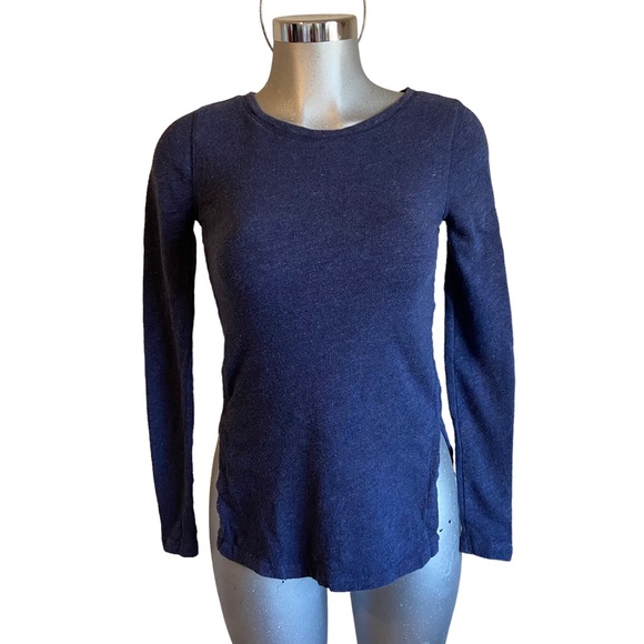 J. Crew Sweater Top Side Slits Cotton Oversized Preppy Athleisure Minimalist S - Picture 3 of 8